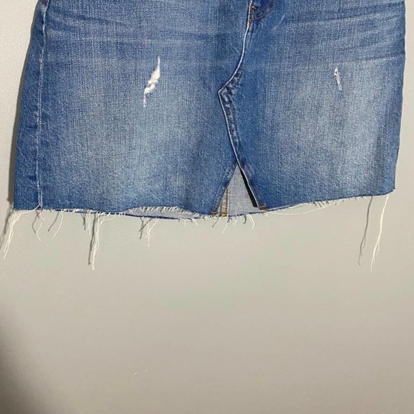 madewell Raw Hem Denim Skirt Size 23 NWT - Picture 3 of 8